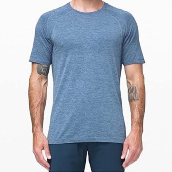 Lululemon Men's Metal Vent Tech Short Sleeve in Blue Size XL - Picture 1 of 7